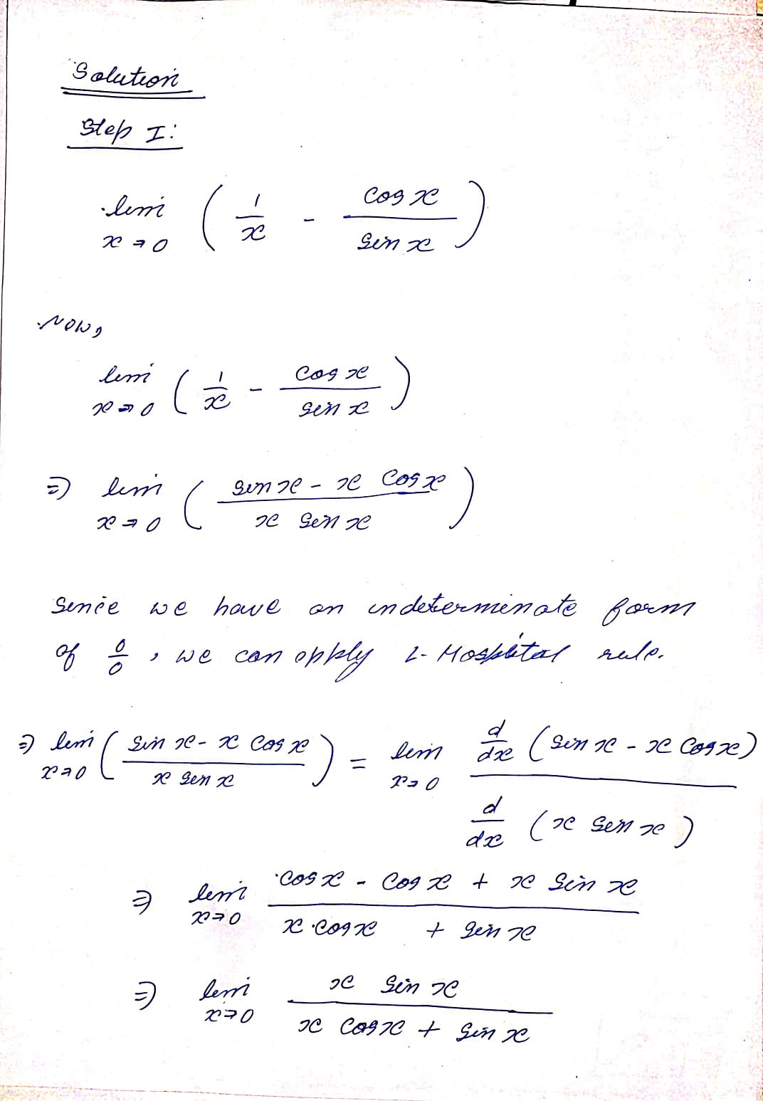 Calculus homework question answer, step 1, image 1